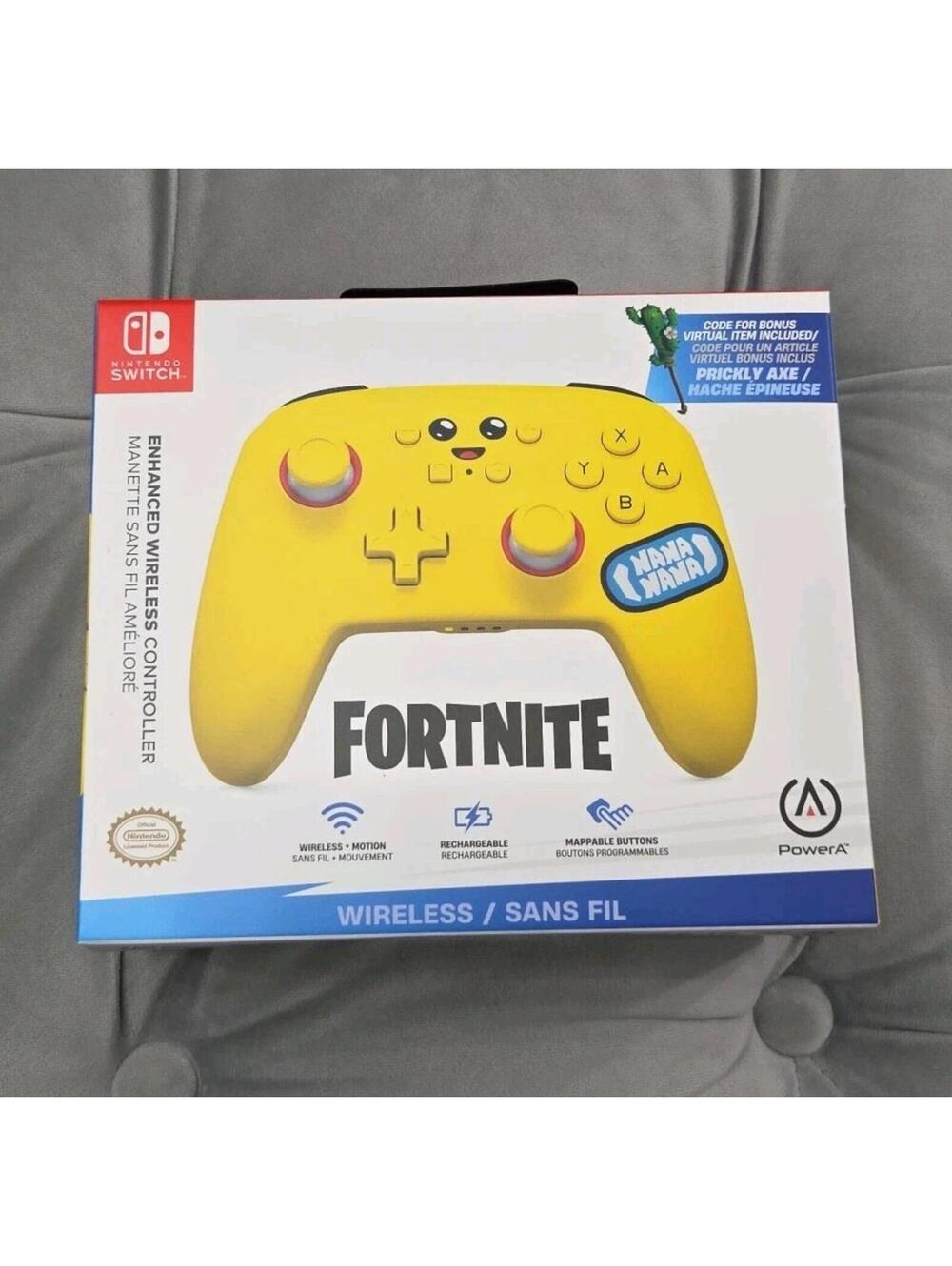 PowerA Enhanced Wireless Controller Yellow Fortnite Nintendo Switch Peely Axe